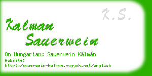 kalman sauerwein business card